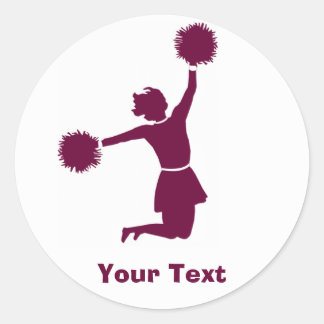 Adesivo Redondo Cheerleader Em Folhas De Autocolantes Silhouette
