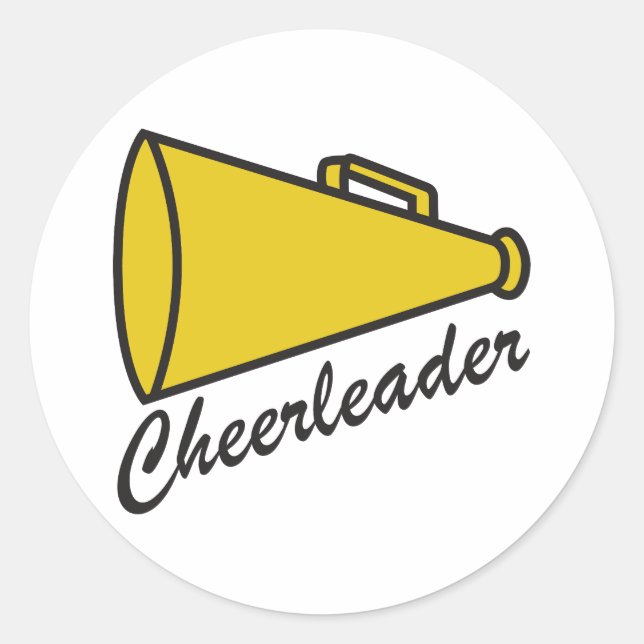 ADESIVO REDONDO CHEERLEADER MEGAPHONE (Frente)
