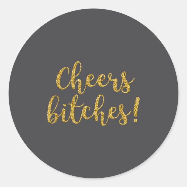 Adesivo Redondo Cheers Es Happy New Year Celebration New Years Eve (Frente)