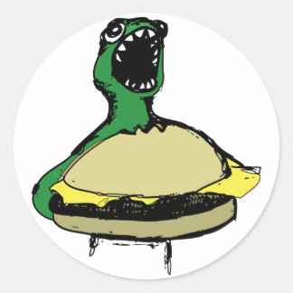 Adesivo Redondo Cheeseburger Sticker