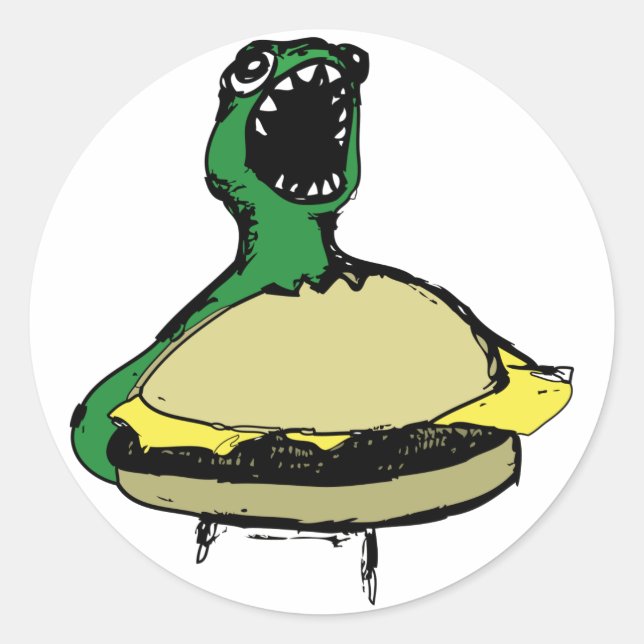 Adesivo Redondo Cheeseburger Sticker (Frente)