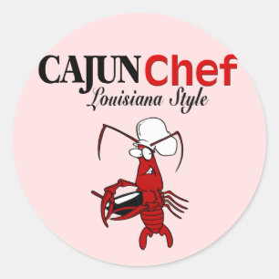 Adesivo Redondo Chef Cajun