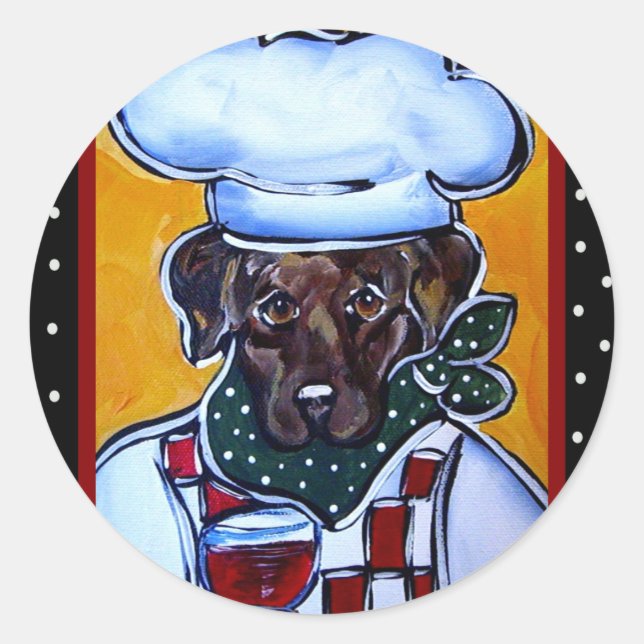 Adesivo Redondo Chef Choc Lab (Frente)
