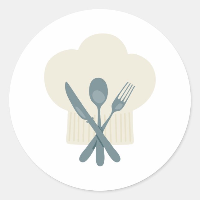 Adesivo Redondo Chef Hat (Frente)