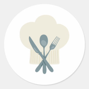 Adesivo Redondo Chef Hat