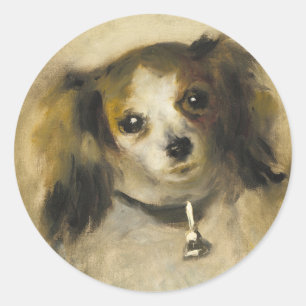 Adesivo Redondo Chefe de cão, Auguste Renoir Art