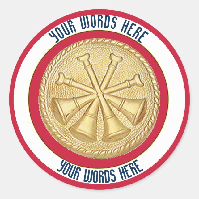 Adesivo Redondo Chefe de Fogo Adjunto 4 Vinheta Personalizada (Frente)