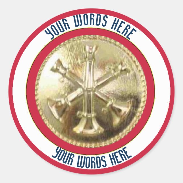 Adesivo Redondo Chefe de Fogo do Batalhão 3 Autocolante Personaliz (Frente)