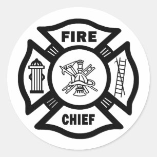 Adesivo Redondo Chefe dos bombeiros