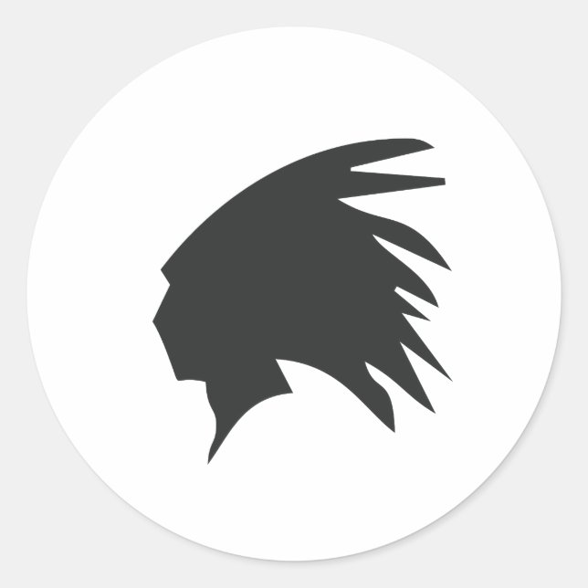 Adesivo Redondo Chefe indiano (Frente)