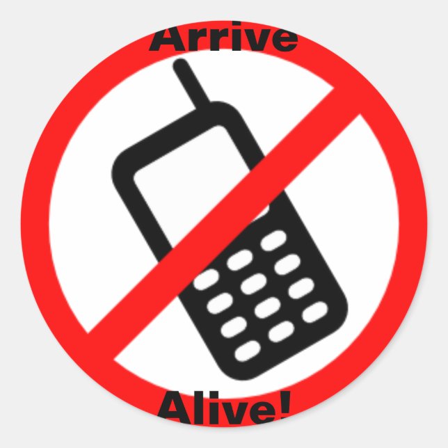 Adesivo Redondo Chega Vivo! Vinheta redonda grande (Frente)