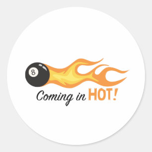 Adesivo Redondo Chegando Em Quente