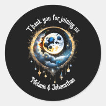 Cheio lua estrelada céu celestial