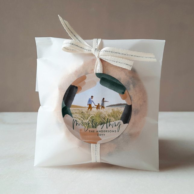 Adesivo Redondo Cheio verde abstrato moderno sangra 1 foto de Nata (Criador carregado)