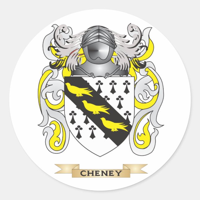 Adesivo Redondo Cheney Casaco of Arms (Frente)