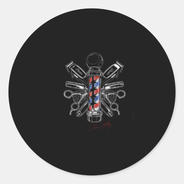 Adesivo Redondo Cherie Huntley A Coleção De Barber (Frente)