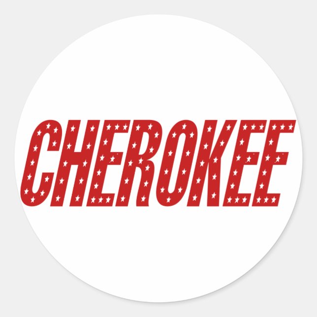 Adesivo Redondo Cherokee Star Stickers (Frente)