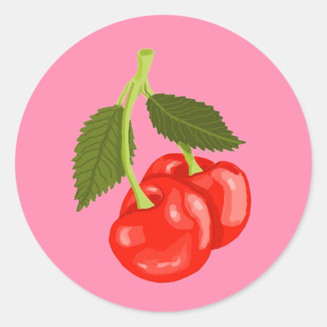 Adesivo Redondo Cherries (Frente)