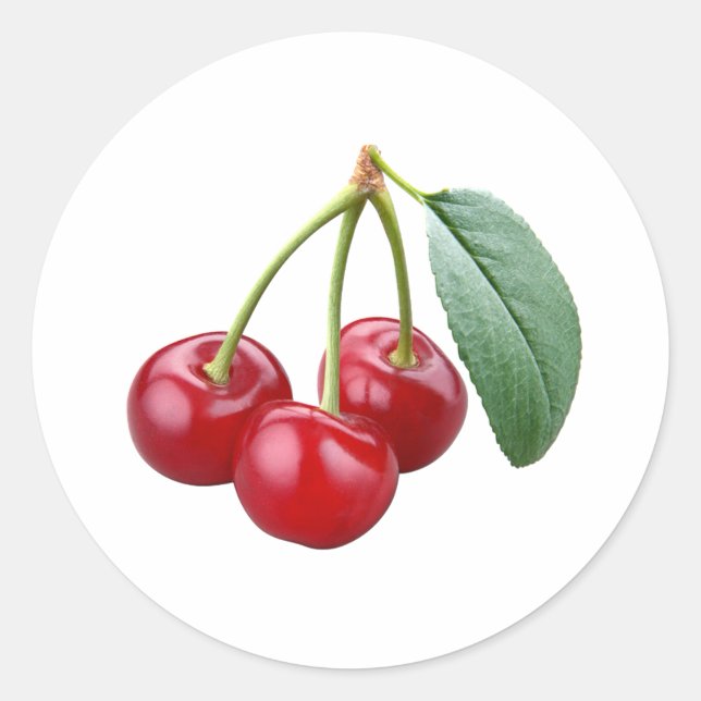 Adesivo Redondo Cherries Cherry (Frente)