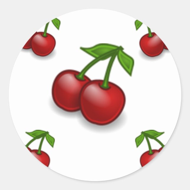 Adesivo Redondo Cherries Galore Design (Frente)