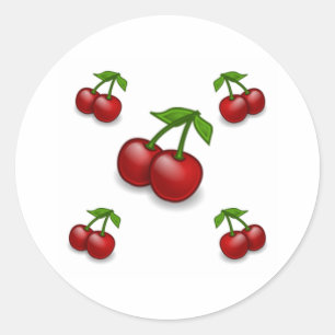 Adesivo Redondo Cherries Galore Design