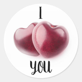 Adesivo Redondo Cherries namorados