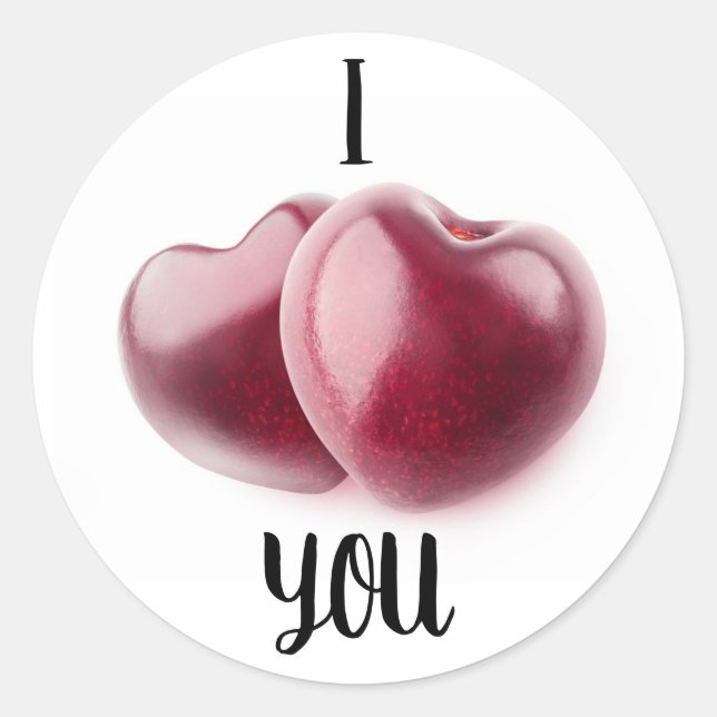 Adesivo Redondo Cherries namorados (Frente)