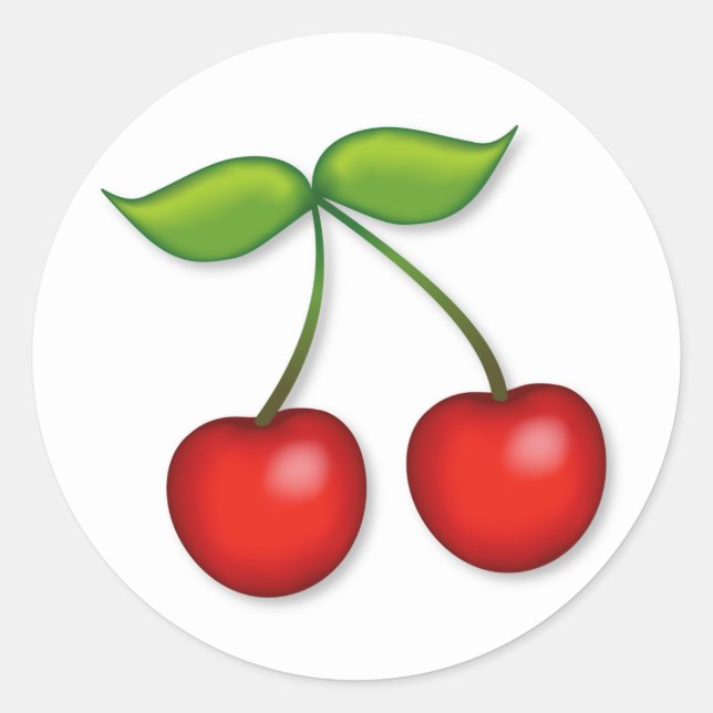 Adesivo Redondo Cherries Sticker (Frente)