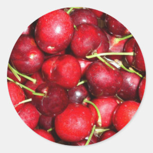 Adesivo Redondo Cherries Sticker