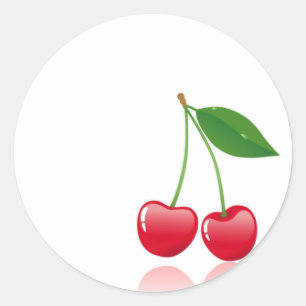 Adesivo Redondo Cherries Stickers