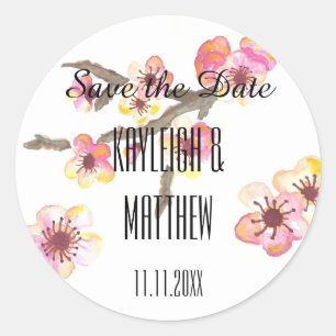 Adesivo Redondo Cherry Blossom