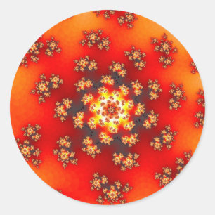 Adesivo Redondo Cherry Blossom Floral Sprinkles