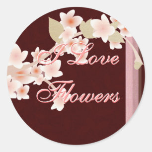 Adesivo Redondo Cherry Blossom Stickers