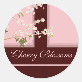 Adesivo Redondo Cherry Blossom Stickers
