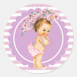 Adesivo Redondo Cherry Blossom Vintage Pequena Princesa Bengala