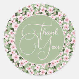 Adesivo Redondo Cherry Blossoms Floral