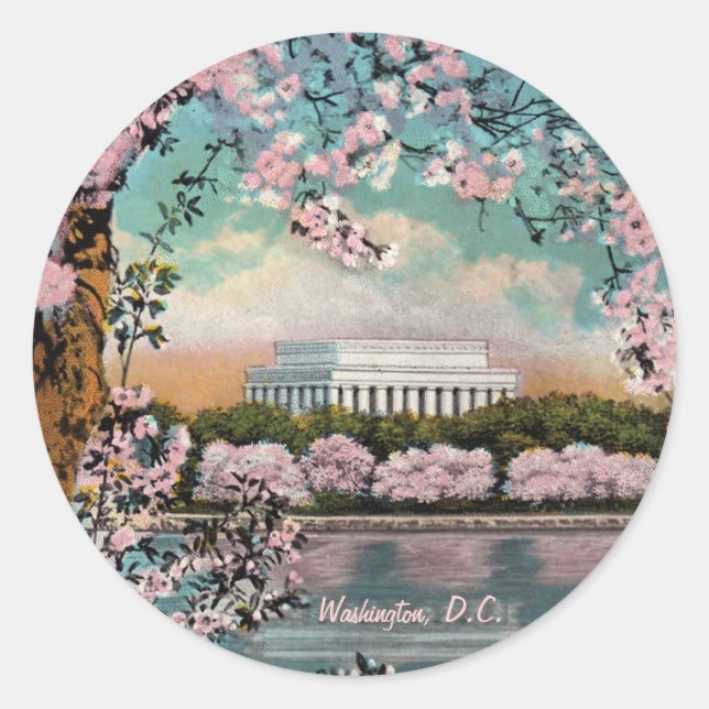 Adesivo Redondo Cherry Blossoms Sticker (Frente)