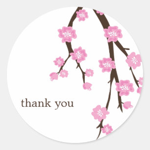 Adesivo Redondo Cherry Blossoms Stickers