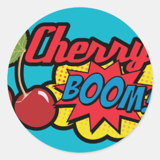 Adesivo Redondo Cherry Boom!!