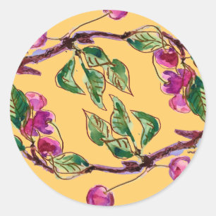 Adesivo Redondo Cherry Branch