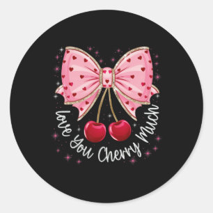 Adesivo Redondo Cherry E Arcos Cute Cherry Te Ama Muito V