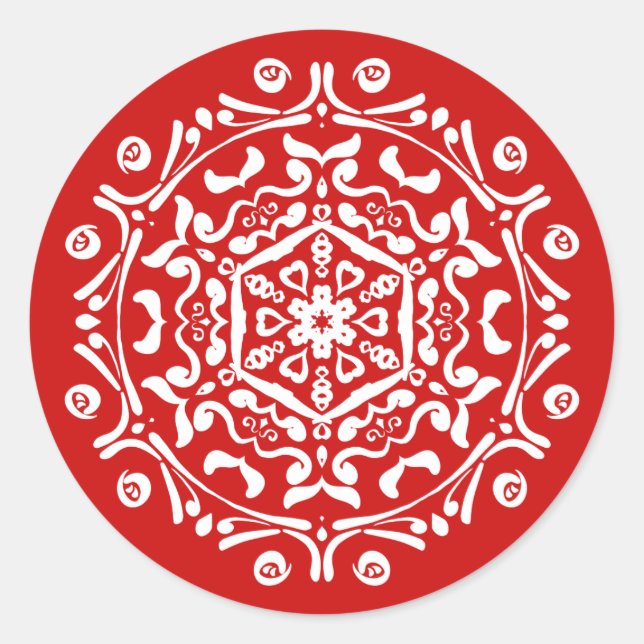 Adesivo Redondo Cherry Mandala (Frente)