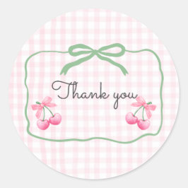 Adesivo Redondo Cherry On Top Birday Round Sticker