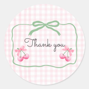 Adesivo Redondo Cherry On Top Birday Round Sticker