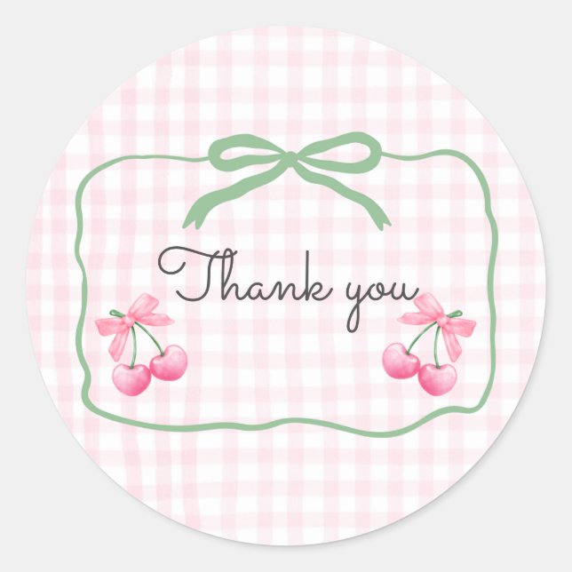 Adesivo Redondo Cherry On Top Birday Round Sticker (Frente)