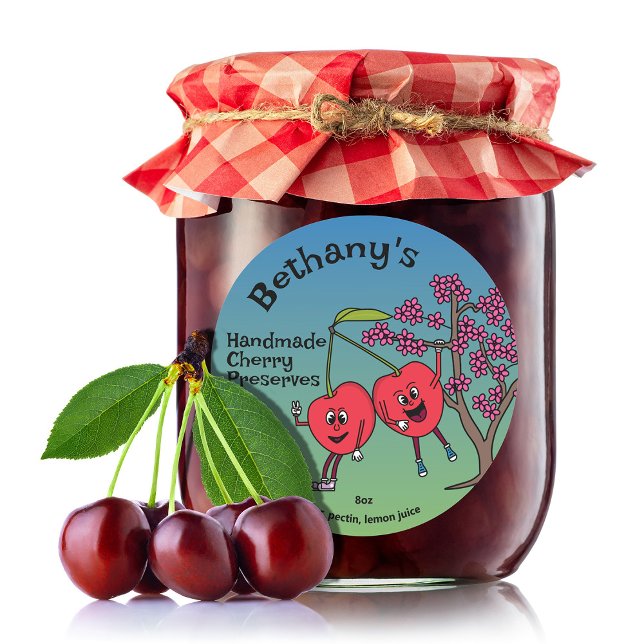 Adesivo Redondo Cherry Pals Encantado Cartoon Jam Pie e mais (Criador carregado)