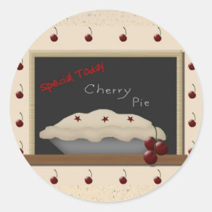 Adesivo Redondo Cherry Pie Sticker
