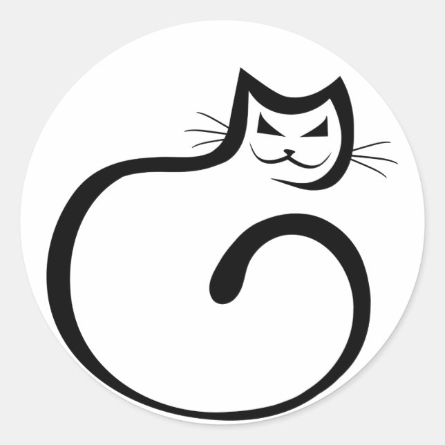 Adesivo Redondo Cheshire Cat (Frente)