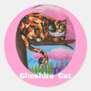 Adesivo Redondo Cheshire Cat Sticker