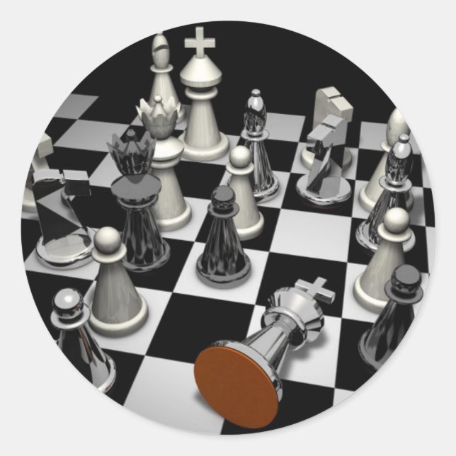 Adesivo Redondo Chess Keychain (Frente)